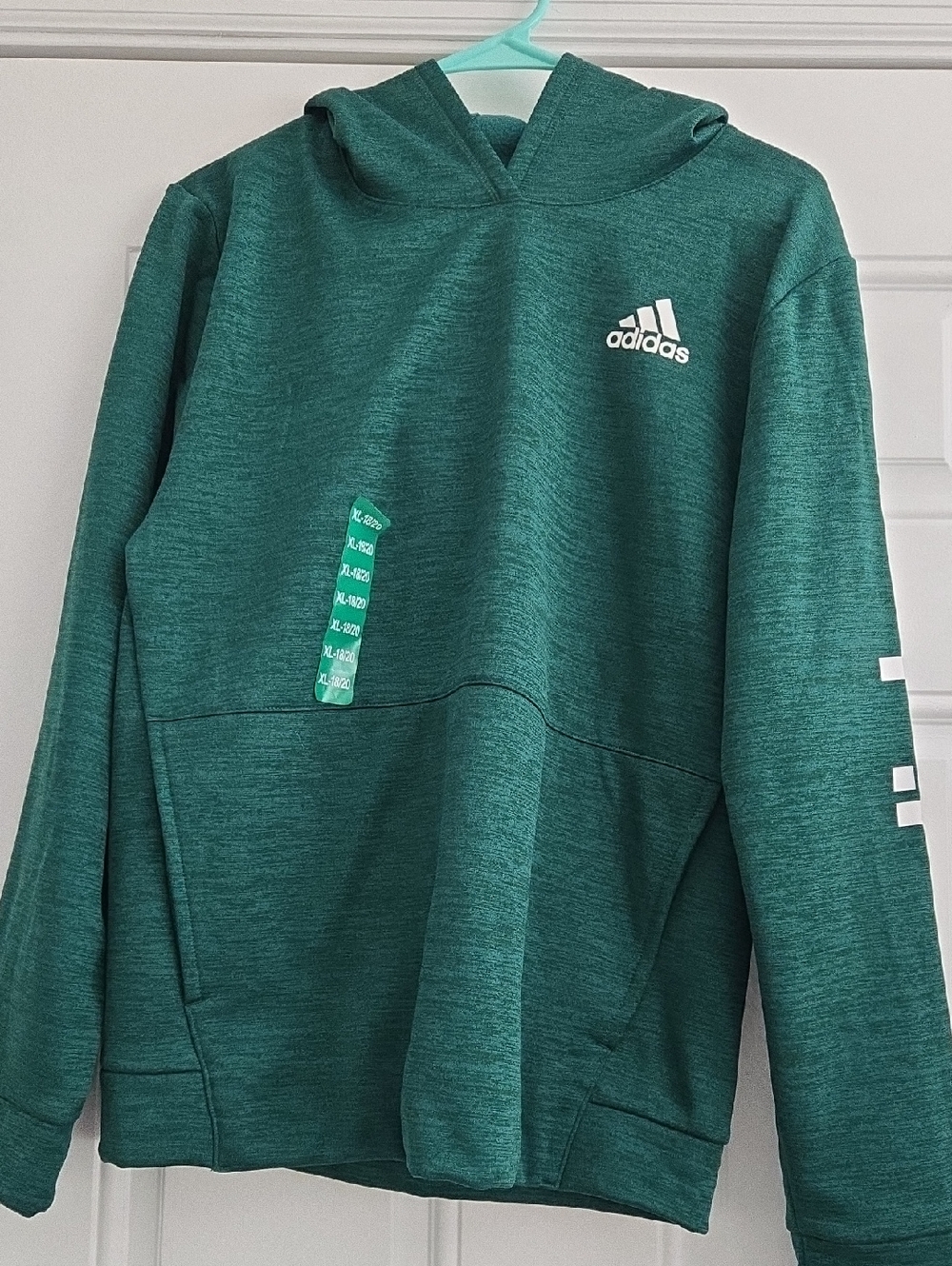 adidas Kids Teal Crewneck Hoodie XL
